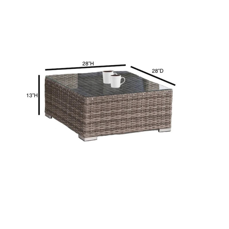 Ensemble de 11 pièces de salon modulable en osier/rotin avec coussins Sunbrella