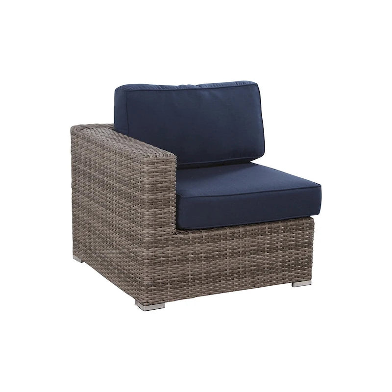 Ensemble de 11 pièces de salon modulable en osier/rotin avec coussins Sunbrella