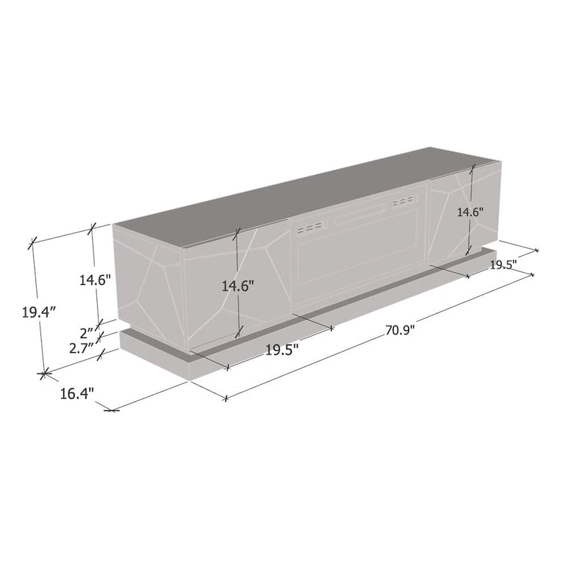 Meuble TV avec cheminée électrique Shu WH-EF 71