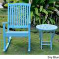 Ensemble Fauteuil à Bascule et Table d'Appoint Royal Fiji Painted Acacia International Caravan