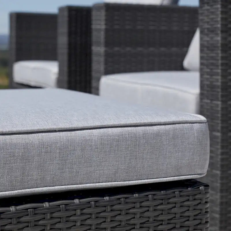 Corvus Trey Ensemble de canapés de terrasse en osier 12 pièces