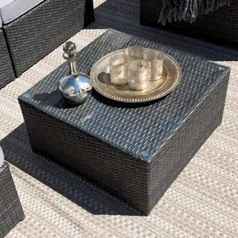 Corvus Trey Ensemble de canapés de terrasse en osier 12 pièces