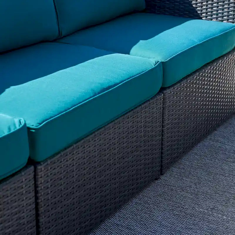 Corvus Trey Ensemble de canapés de terrasse en osier 12 pièces