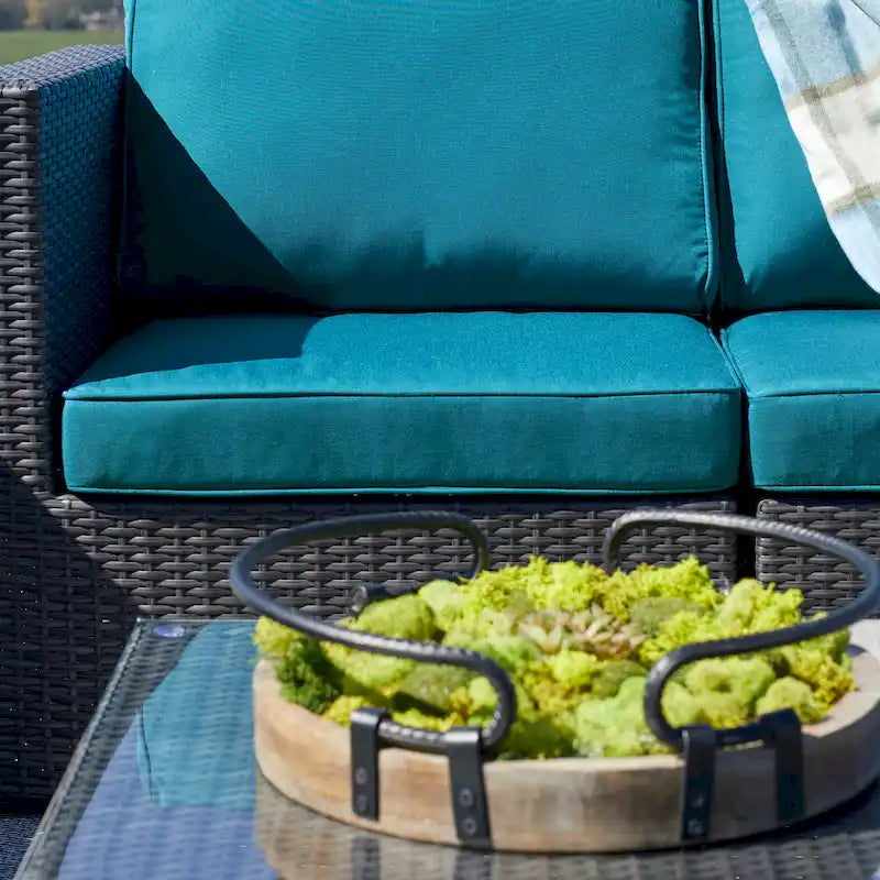 Corvus Trey Ensemble de canapés de terrasse en osier 12 pièces