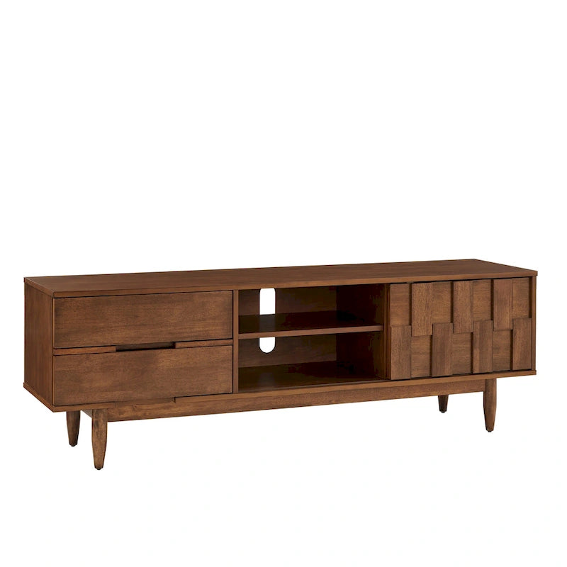 Meuble TV 2 tiroirs en bois de style Mid-Century Kieran par iNSPIRE Q Modern