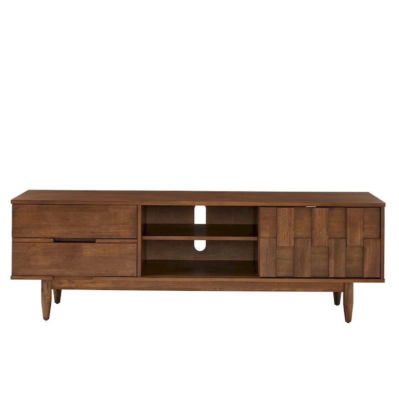 Meuble TV 2 tiroirs en bois de style Mid-Century Kieran par iNSPIRE Q Modern