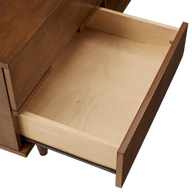 Meuble TV 2 tiroirs en bois de style Mid-Century Kieran par iNSPIRE Q Modern