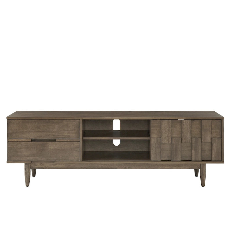 Meuble TV 2 tiroirs en bois de style Mid-Century Kieran par iNSPIRE Q Modern