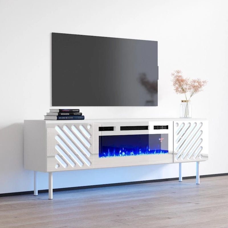 Meuble TV avec cheminée électrique WH-EF 63 Laser
