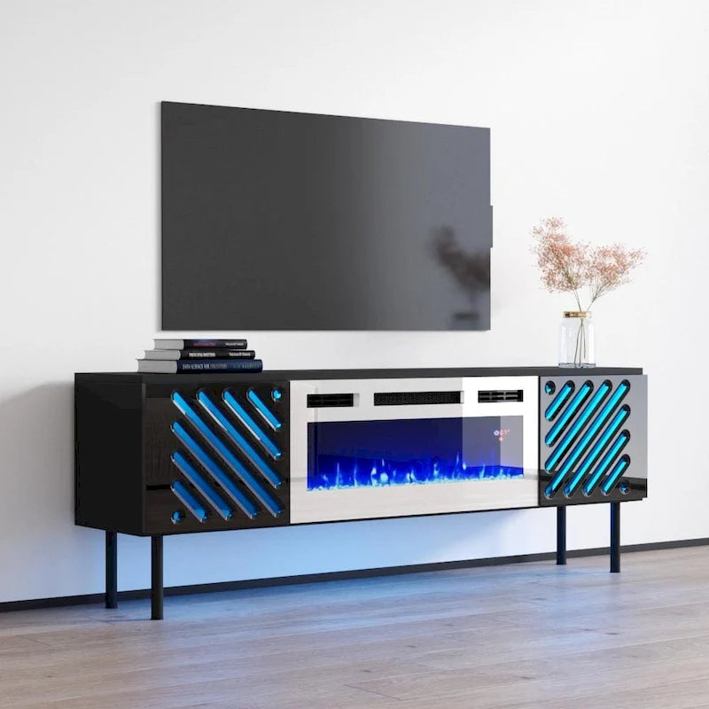 Meuble TV avec cheminée électrique WH-EF 63 Laser