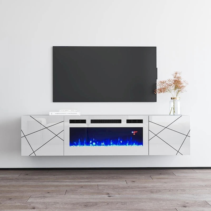 Meuble TV avec cheminée électrique London WH-EF 63