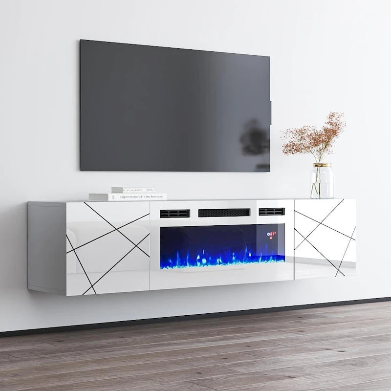 Meuble TV avec cheminée électrique London WH-EF 63