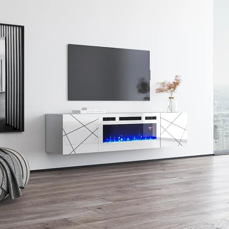 Meuble TV avec cheminée électrique London WH-EF 63