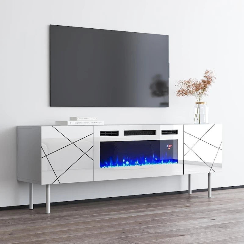 Meuble TV avec cheminée électrique London WH-EF 63