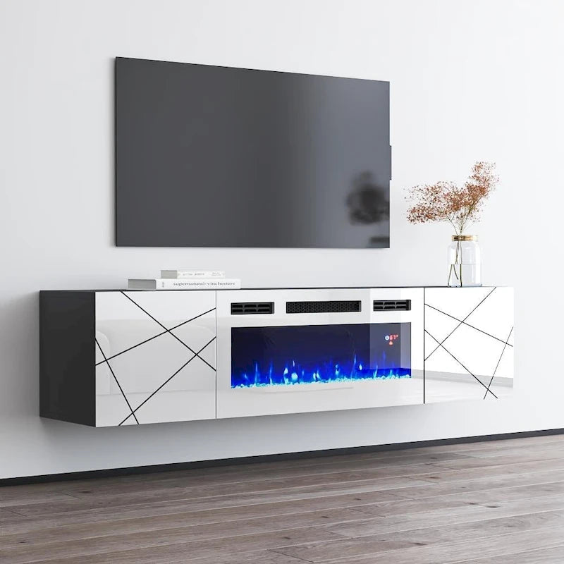Meuble TV avec cheminée électrique London WH-EF 63