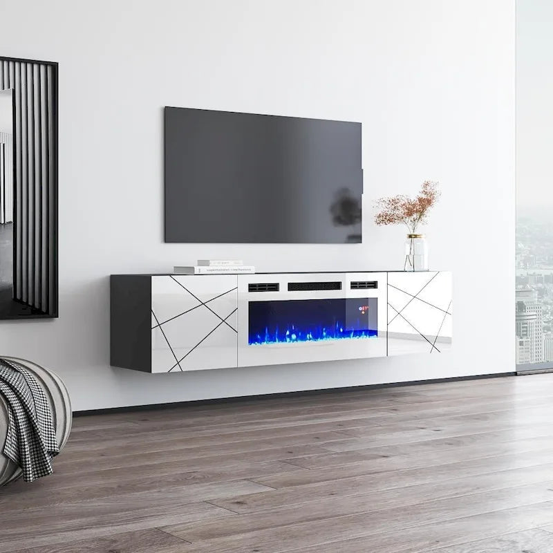 Meuble TV avec cheminée électrique London WH-EF 63