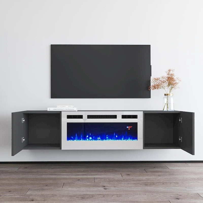 Meuble TV avec cheminée électrique London WH-EF 63