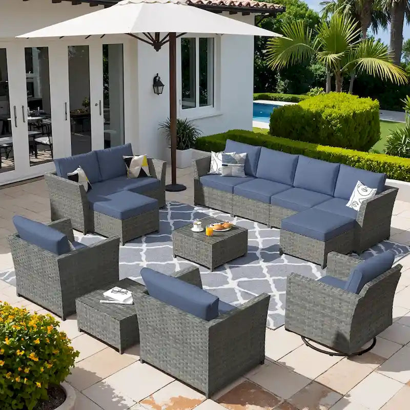 XIZZI 13-piece Outdoor Patio Furniture Conversation Set