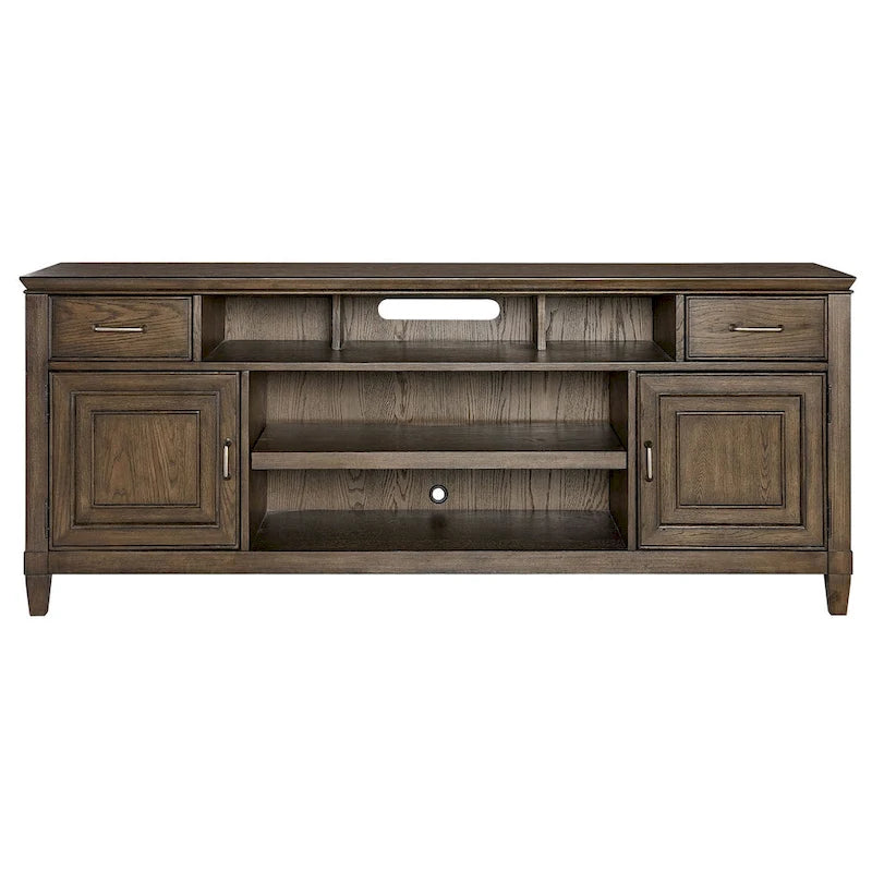 Console TV Origins by Alpine Newport Wood en chêne planchéifié