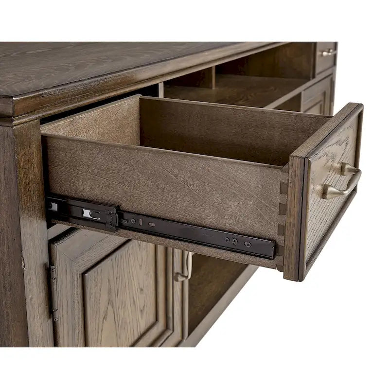 Console TV Origins by Alpine Newport Wood en chêne planchéifié