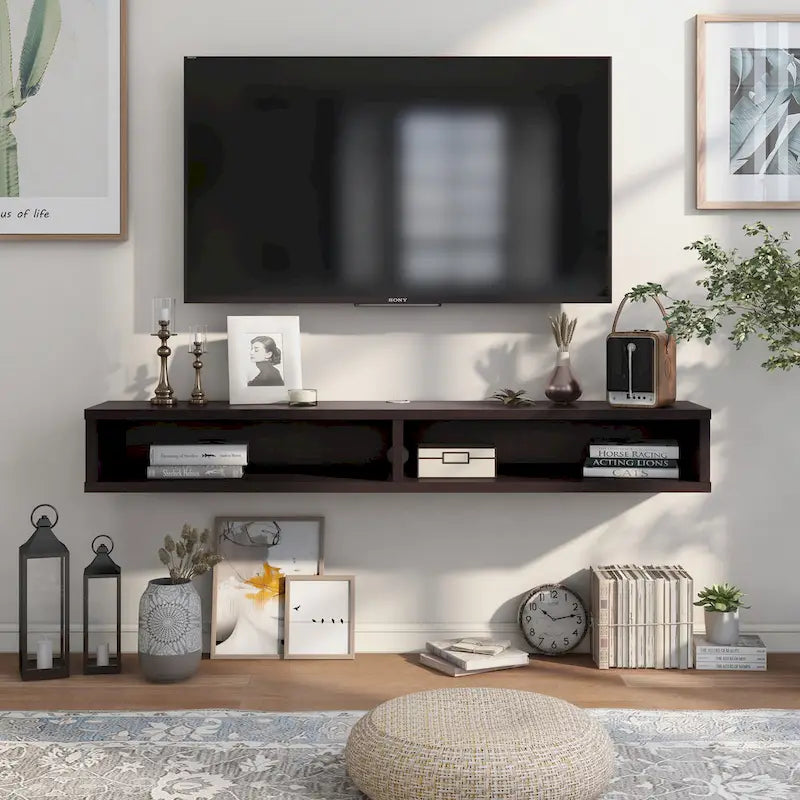 Meuble TV mural 2 étagères 152 cm Rydstorp Modern par Carson Carrington