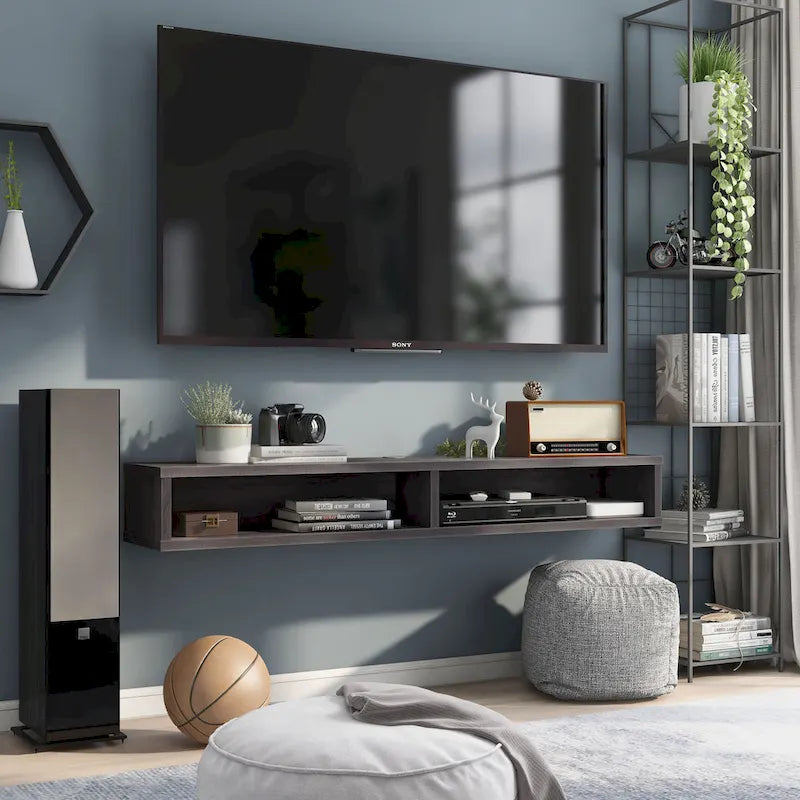 Meuble TV mural 2 étagères 152 cm Rydstorp Modern par Carson Carrington