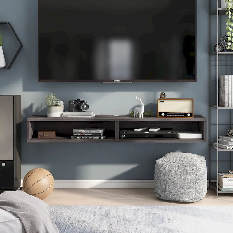 Meuble TV mural 2 étagères 152 cm Rydstorp Modern par Carson Carrington