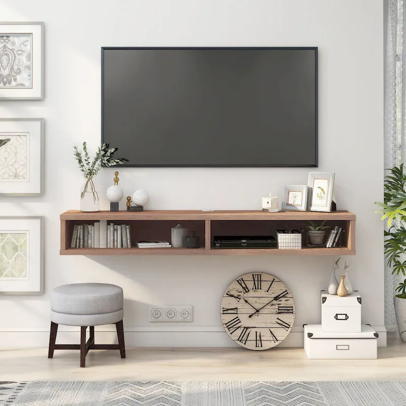 Meuble TV mural 2 étagères 152 cm Rydstorp Modern par Carson Carrington