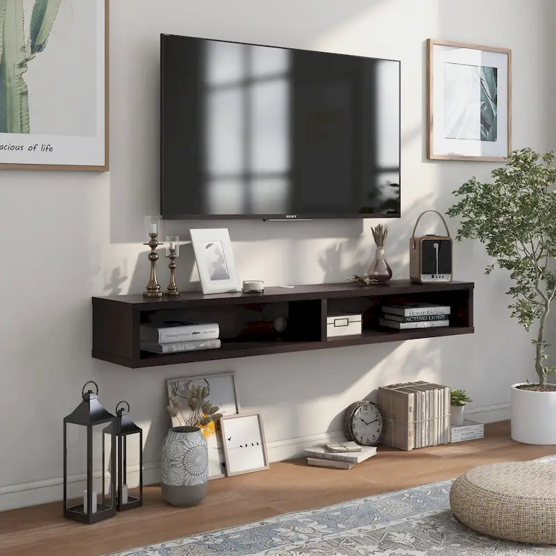 Meuble TV mural 2 étagères 152 cm Rydstorp Modern par Carson Carrington