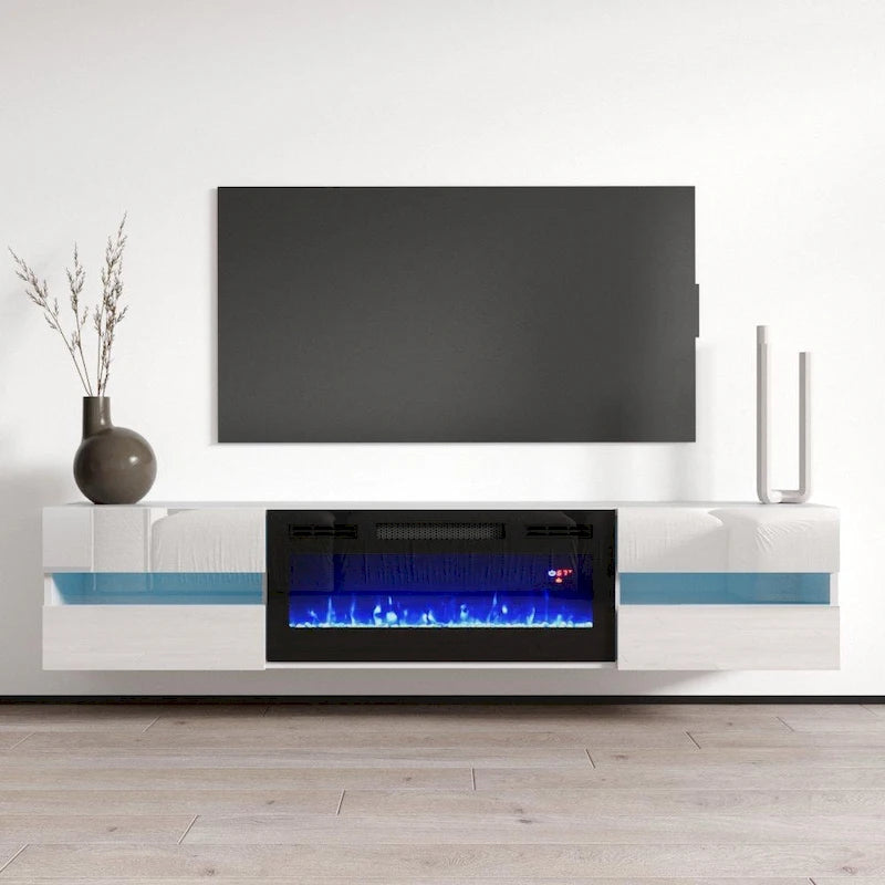 Meuble TV Metro EF pour cheminée électrique murale 72