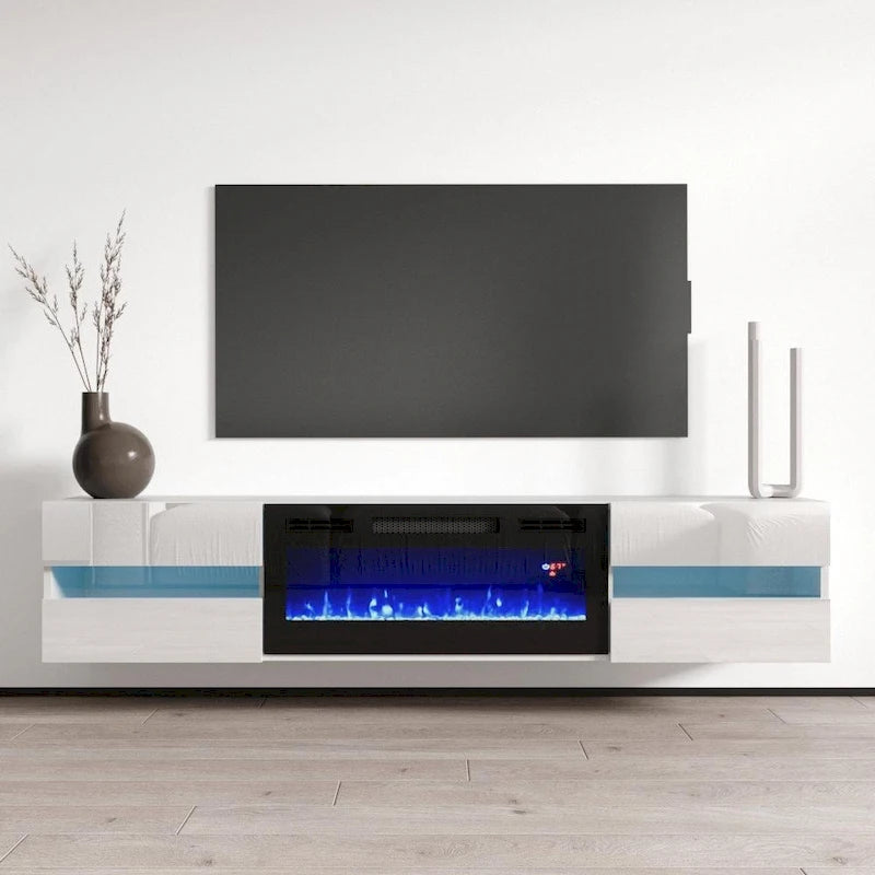 Meuble TV Metro EF pour cheminée électrique murale 72