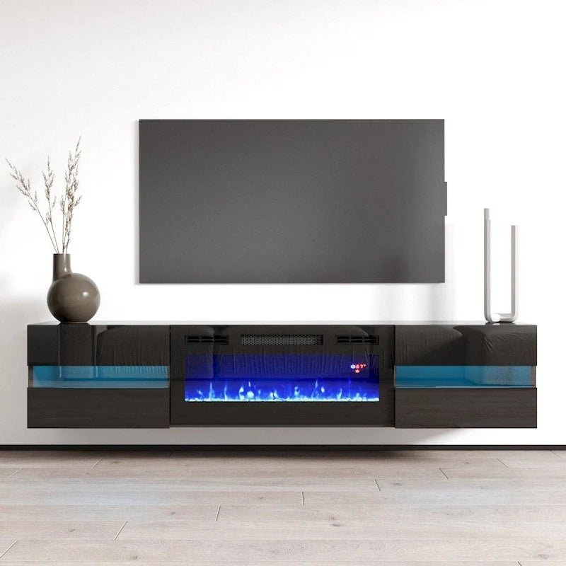 Meuble TV Metro EF pour cheminée électrique murale 72