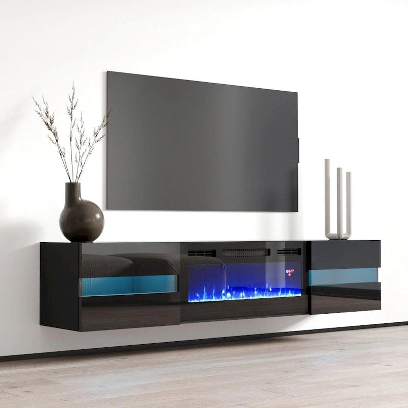 Meuble TV Metro EF pour cheminée électrique murale 72