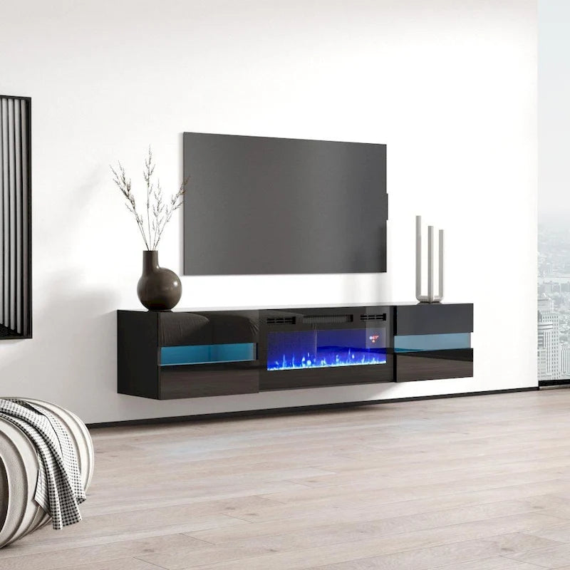 Meuble TV Metro EF pour cheminée électrique murale 72
