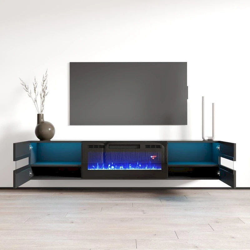 Meuble TV Metro EF pour cheminée électrique murale 72