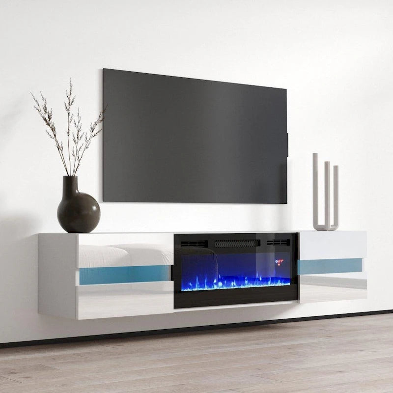 Meuble TV Metro EF pour cheminée électrique murale 72