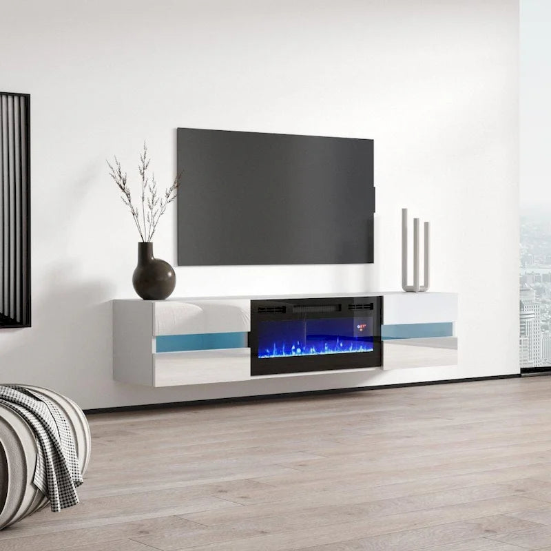 Meuble TV Metro EF pour cheminée électrique murale 72
