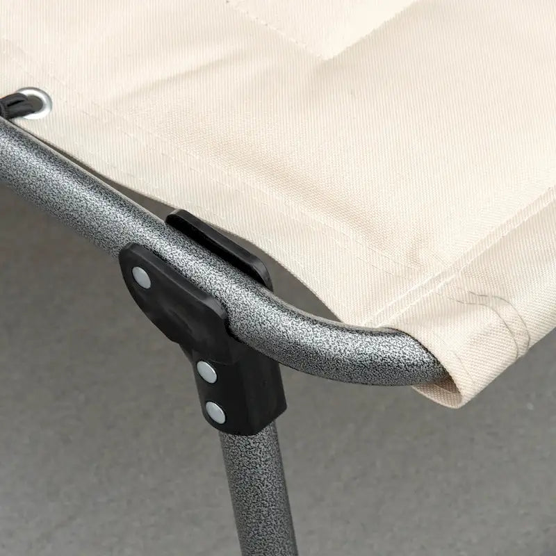 Chaise longue pliante Outsunny, fauteuil inclinable rembourré d'extérieur avec dossier réglable à 5 positions, oreiller et poche