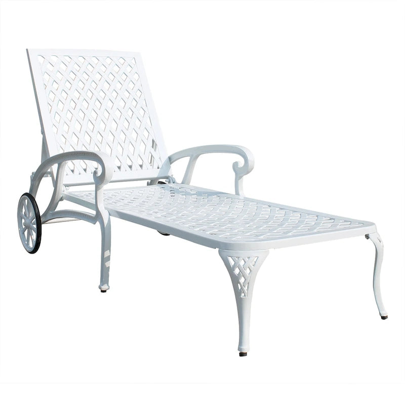 Chaise longue inclinable étanche en aluminium (lot de 2)