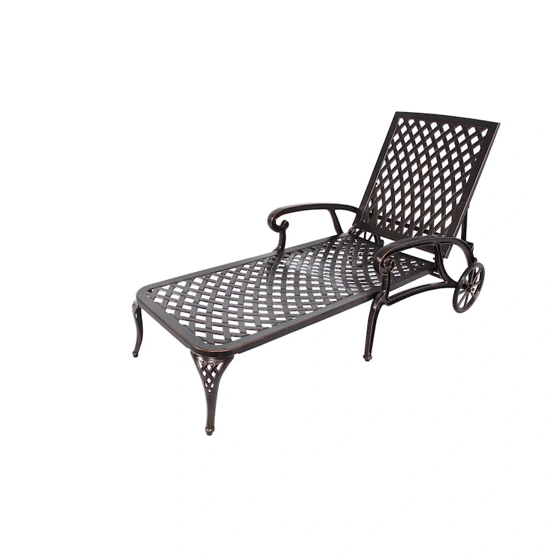 Chaise longue inclinable étanche en aluminium (lot de 2)