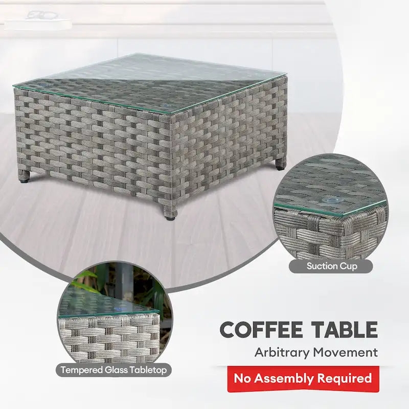 XIZZI Ensemble de canapés modulables d'extérieur 12 pièces (entièrement assemblé)
