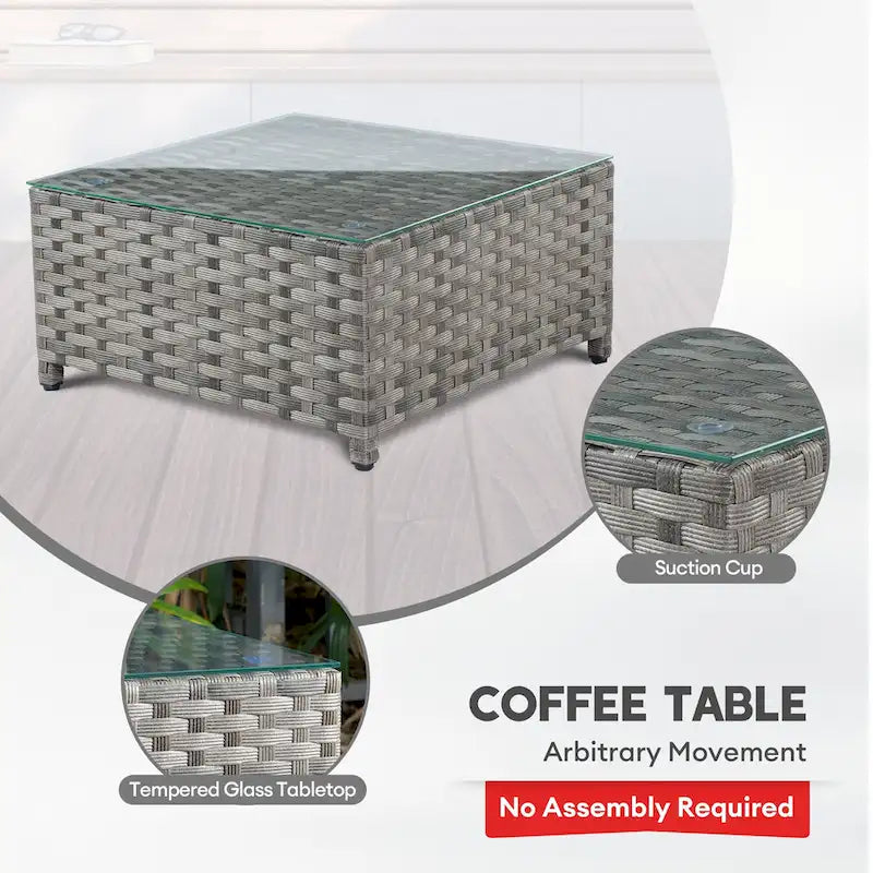 XIZZI Ensemble de canapés modulables d'extérieur 12 pièces (entièrement assemblé)