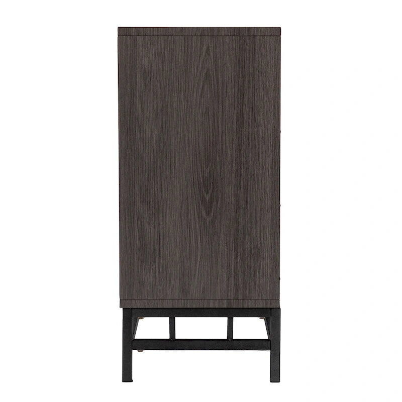Cheminée électrique en bois gris contemporain Hampden de SEI Furniture