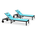 PURPLE LEAF Ensemble de Chaises Longues de Bronzage d'extérieur avec Trou Visage Chaises Inclinables Réglables - S.O.