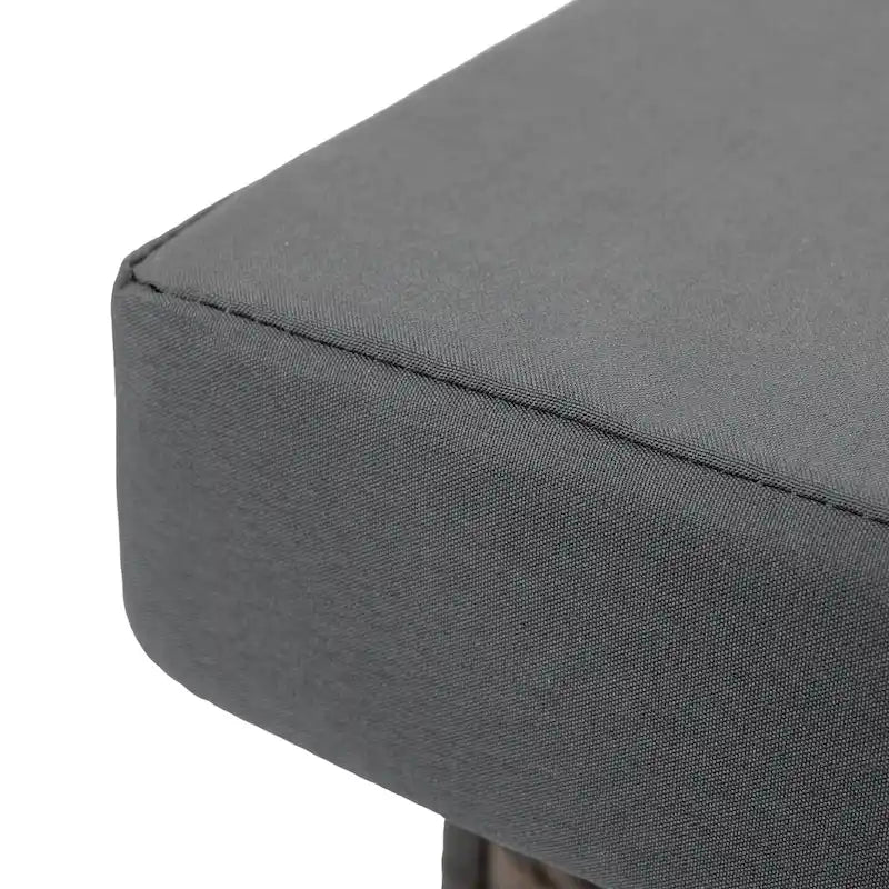 Mobilier d'extérieur 6 pièces en osier avec table basse en verre trempé