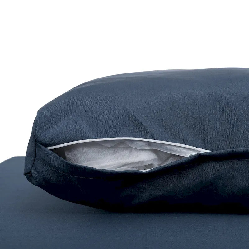 Mobilier d'extérieur 6 pièces en osier avec table basse en verre trempé