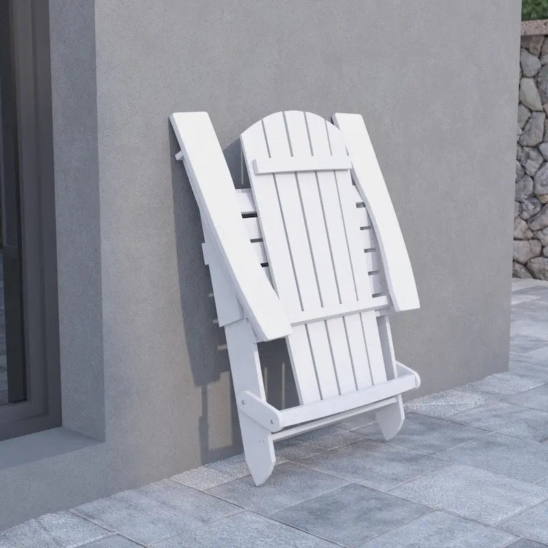 Chaise Adirondack pliante en polyrésine pour l'intérieur/l'extérieur (lot de 4)