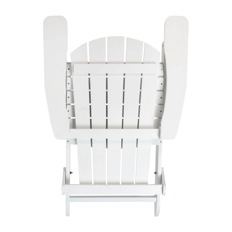 Chaise Adirondack pliante en polyrésine pour l'intérieur/l'extérieur (lot de 4)