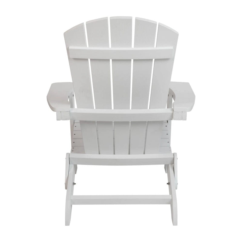 Chaise Adirondack pliante en polyrésine pour l'intérieur/l'extérieur (lot de 4)
