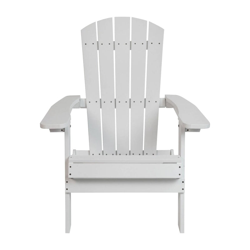 Chaise Adirondack pliante en polyrésine pour l'intérieur/l'extérieur (lot de 4)